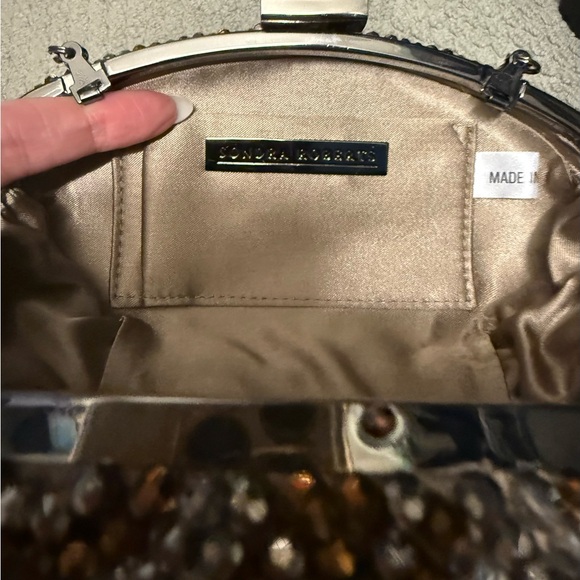 Sondra Roberts Beaded Clutch - Gold and Silver - Picture 5 of 7